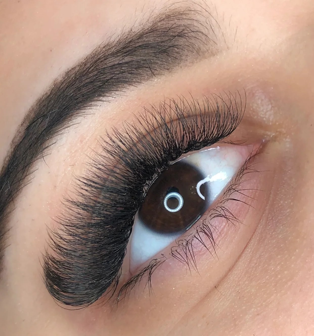 Close-up of a textured eye look
