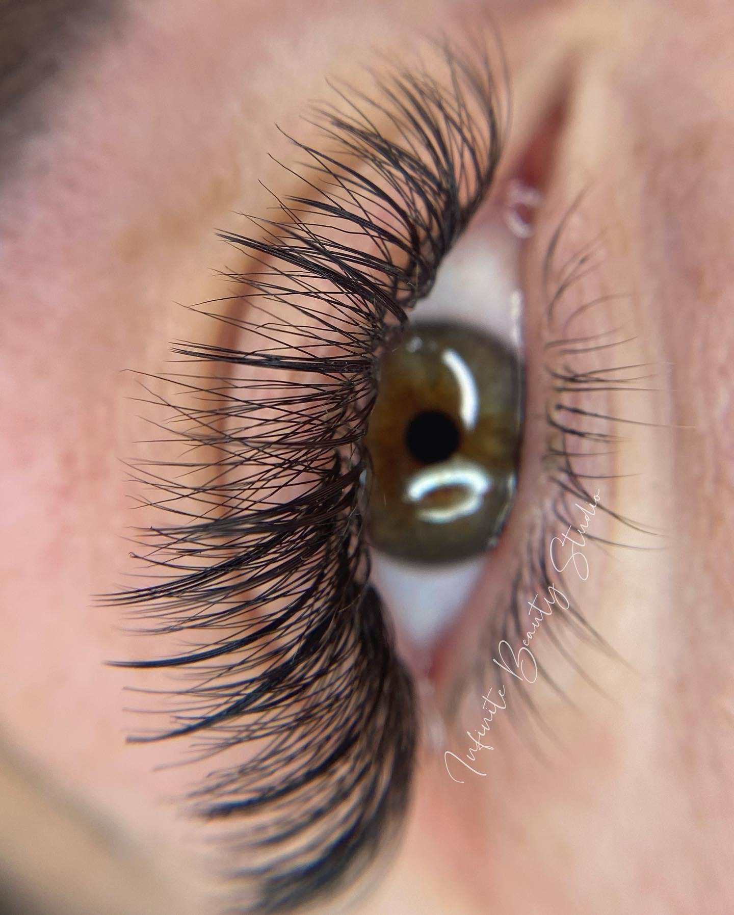 Close-up eye-focused beauty result